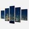 Designart - San Francisco Skyline at Night - Cityscape Canvas Print
